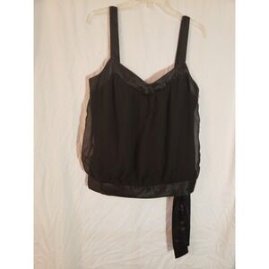 Women's Massimo Black Sleeveless Blouse Size 16W (H398)
